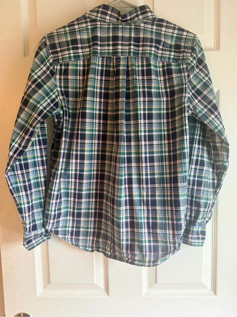 Ralph Lauren Green Navy Yellow Plaid Button-Down Shirt